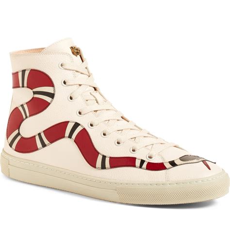 gucci snake high tops white|gucci high top sneakers.